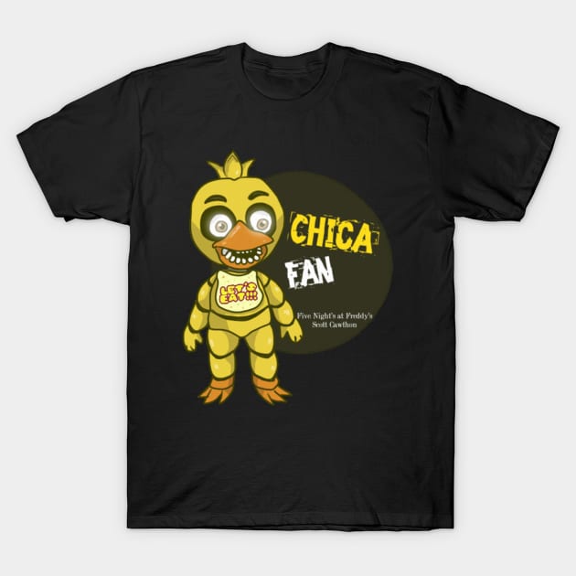 Five Night's at Freddy's Chica Fan T-Shirt T-Shirt by Ready4Freddy